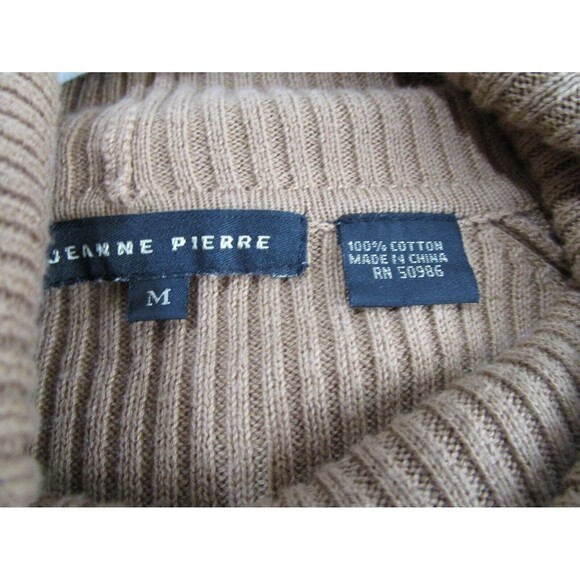 Jeanne Pierre Womens Turtle Neck Sweater Medium Gold Brown Vintage - Picture 5 of 11